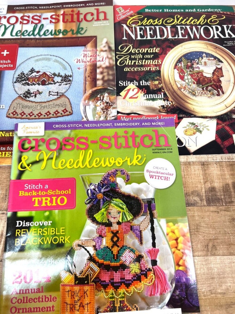3 Cross-Stitch & Needlework Magazine Holiday & Seasonal Designs